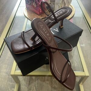 AKIRA Brown Strappy Sandals